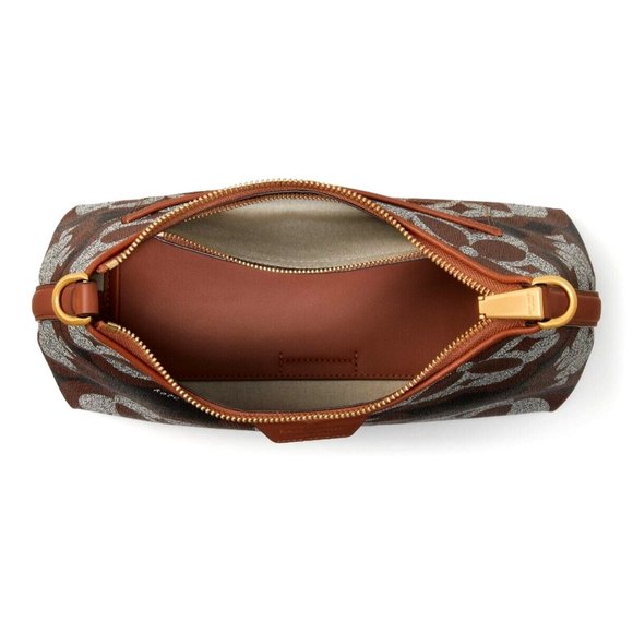 New Kate Spade Spade Flower Monogram Coated Canvas Medium Crossbody Black Multi - Picture 6 of 6